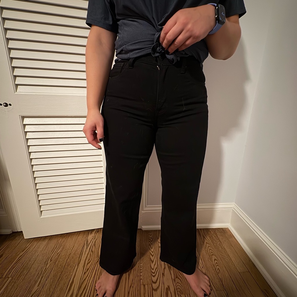 J. Crew Factory Women's Black Flare Jeans